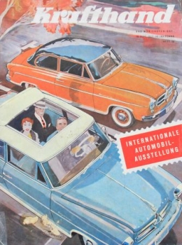 "Krafthand - Internationale Automobilausstellung" Automobile-Magazine 1957 Borgward-Motiv (9229)